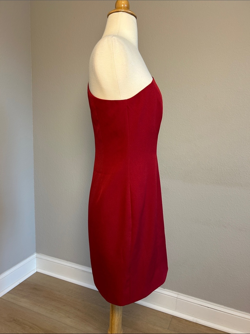 Michael Costello x REVOLVE Hanna Mini Dress one-shoulder asymmetrical Red size M - Picture 5 of 16